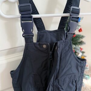 Kids Black Snow Bib Overalls